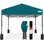 One-Person Setup Instant Pop Up Canopy w/ Case, 4 Weight Bags - 10x10f