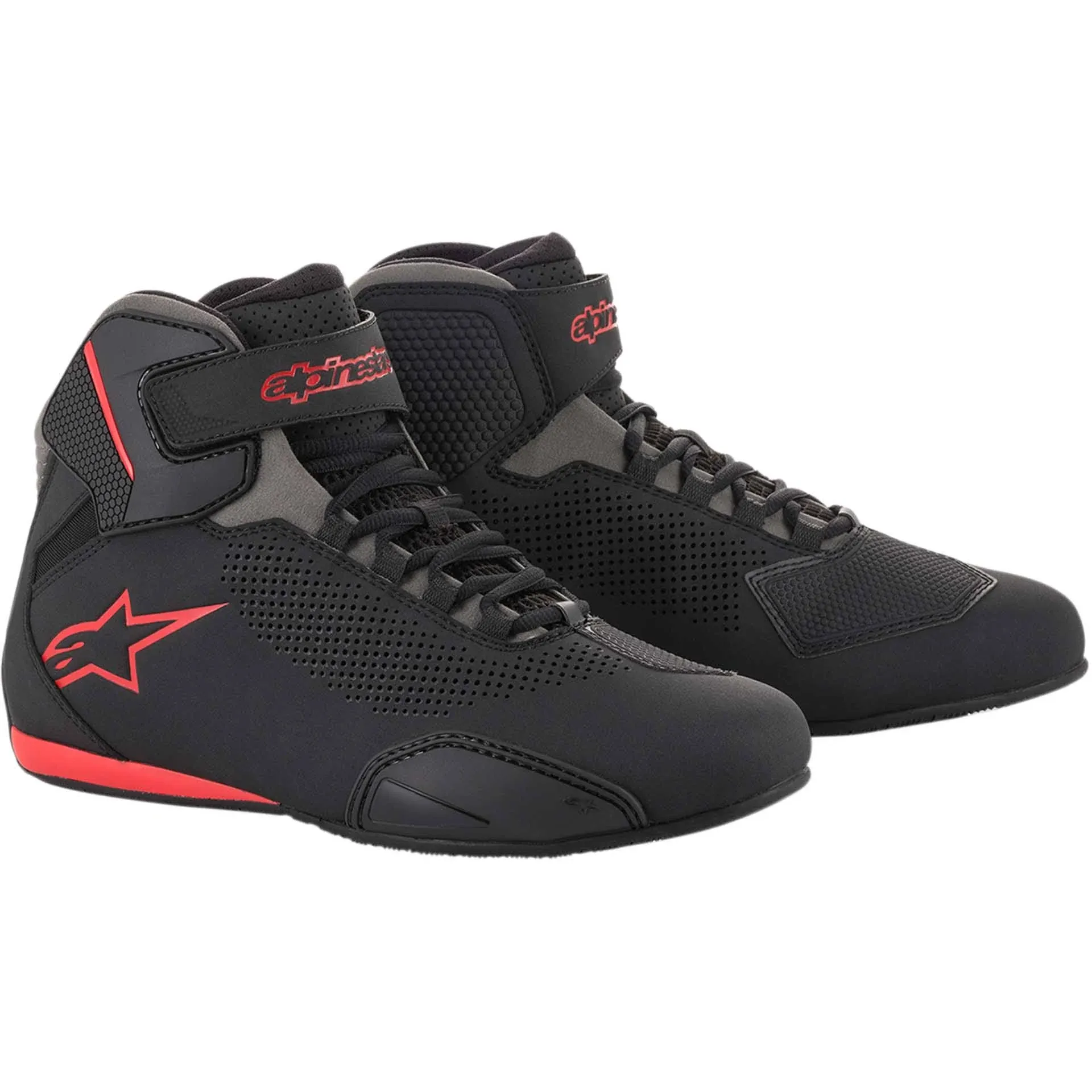 Alpinestars Sektor Vented Black/Gray/Red Shoes 8.5