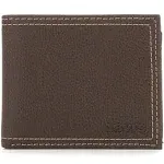 NWT Levi’s Brown Leather Mens RFID Extra Capacity Slimfold Wallet