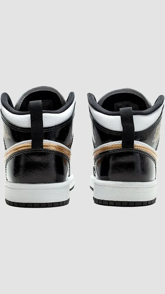 Jordan 1 Mid SE PS - Black/Gold - Shoes