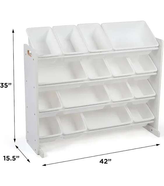 Humble Crew Cambridge Super-Sized Toy Organizer in White