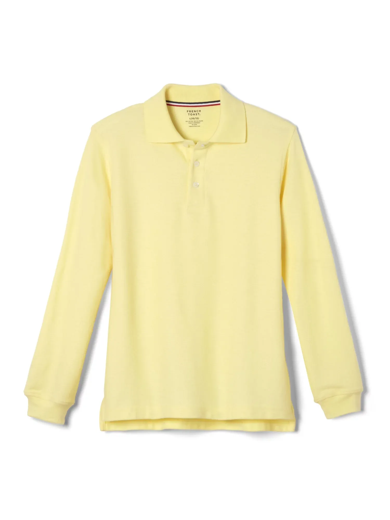 French Toast Boys Long Sleeve Pique Polo Shirt