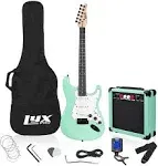 LyxPro 39" Stratocaster Electric Guitar Beginner Kit - Green