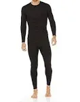 Thermajohn Men's Ultra Soft Thermal Underwear Long Johns Set with Fleece Lined (Large, Black)