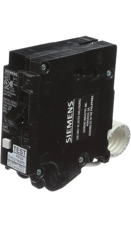 Siemens QF130A Ground Fault Circuit Interrupter, 30 Amp, 1 Pole, 120V, 10,000 AIC