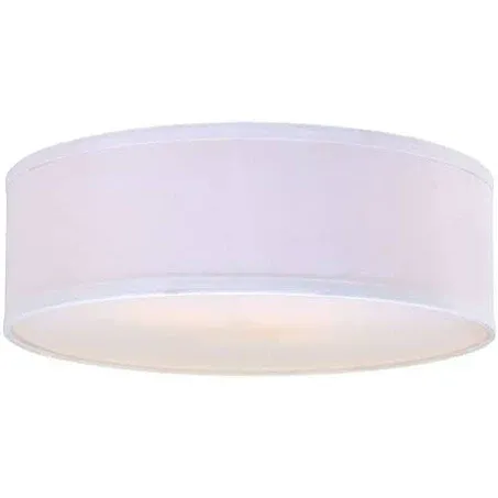 White Linen Drum Lamp Shade