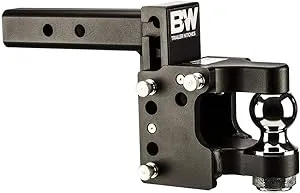 B&amp;W TS10055 Tow &amp; Stow Pintle Mount 8.5&#034; Drop 2&#034; Ball for 2&#034; Receiver Hitch