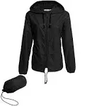 Women&#x27;s Lightweight Hooded Raincoat Waterproof Packable Outdoor Rain Jacket