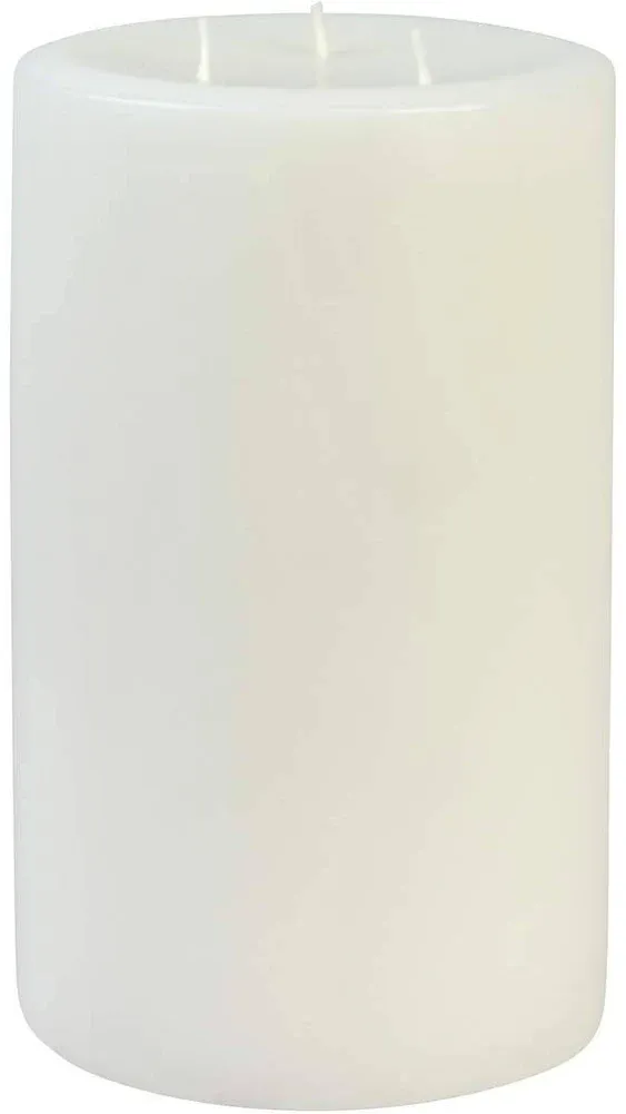 8 Inch White Pillar Candle