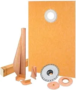 Kerdi-Shower-Kit 38" x 60" Offset PVC Flange 2"