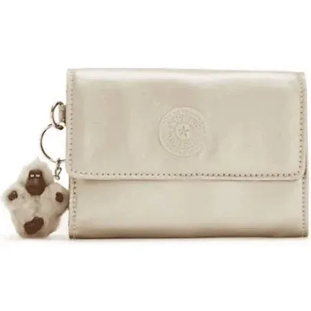 Kipling Women&#039;s Pixi Metallic Nylon Medium Wallet Organizer with Snap Closure