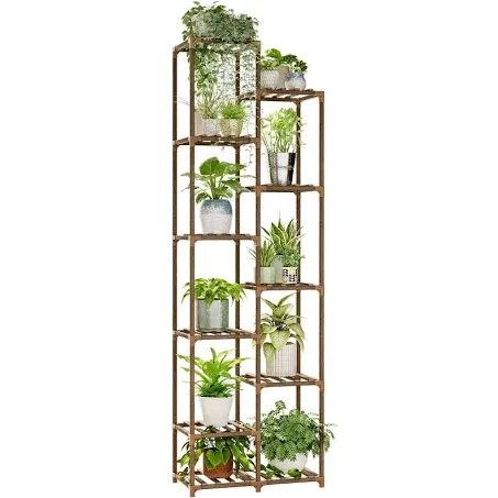 Plant Stand Indoor 72'' Tall Plant Shelf Outdoor Large Wood Plant Rack Corner Flower Stand Tiered Plant Holder For Multiple Plants Pots For Patio