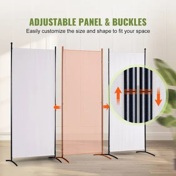 Bentism Home Outdoor Stand Alone Temporary Room Divider, 3-Panel Folding Privacy Screen, Portable Office Partition, Freestanding Partition Room