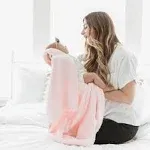 Bamboni Receiving Blanket in Light Pink by Saranoni