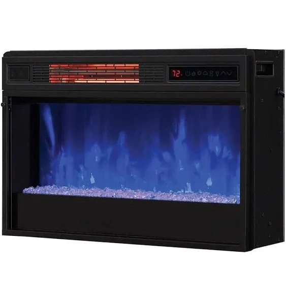 ClassicFlame 26" 3D SpectraFire Plus Infrared Fireplace Insert with Glass - Black, 26II342FGT