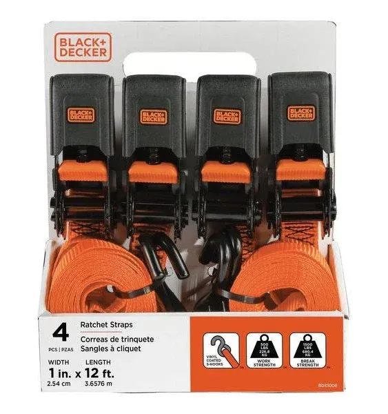 Black & Decker Ratchet Tie-Down Straps