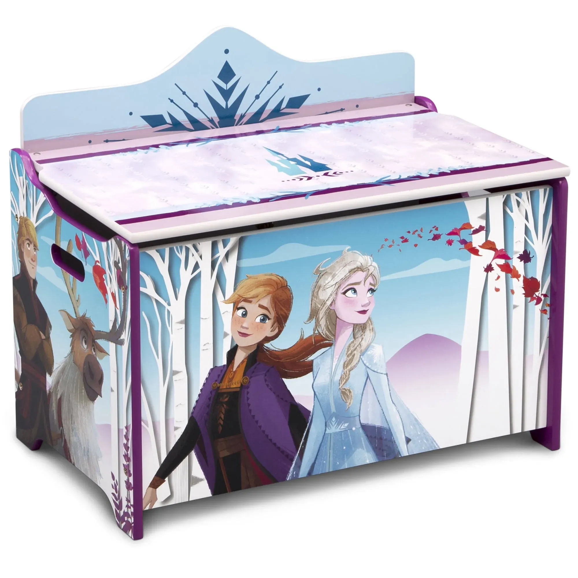 Disney Frozen II Deluxe Wooden Toy Box Storage With Lid