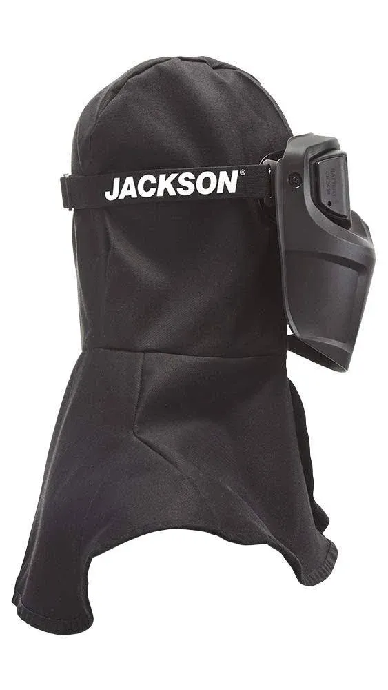 JACKSON SAFETY Welding Mask: Auto-Darkening, Black, W9 - W13, 1.38 in x 3.54 in, Elastic, Rebel