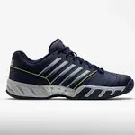 K-Swiss Men's Bigshot Light 4 Tennis Shoes, Peacoat/Gray Violet/Lime Green, Size 12