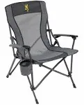 Browning Fireside Chair - Charcoal Gray/Gold Buckmark