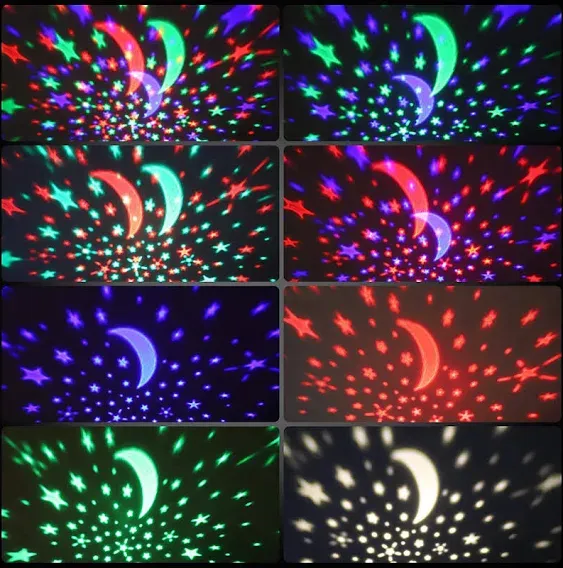 Star Projector Night Light 360-Degree Rotating Desk Lamp 8 Colors Changing with USB for Children Baby Bedroom and Party Decorations 2024 - CAD $32.99