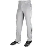 CHAMPRO Triple Crown Open Bottom Premium White Navy Piped Baseball Pants Men M