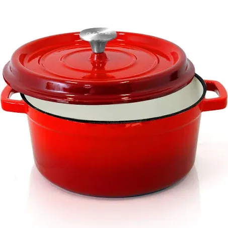 NutriChef 5-Quart Enameled Cast Iron Dutch Oven