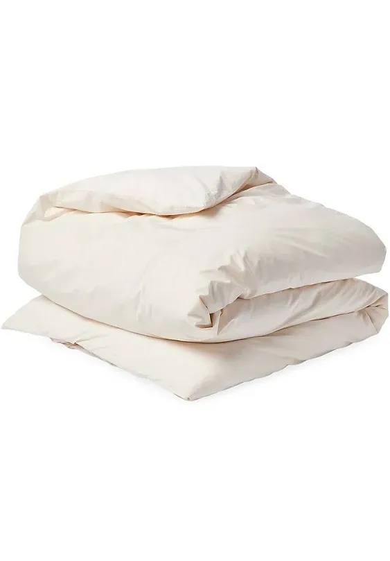 Coyuchi Organic 300 Percale Duvet Cover, Twin - Alpine White