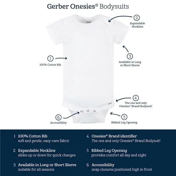 Gerber Baby Boys' Short Sleeve Onesies Bodysuits, 8-Pack, Infant Boy's, Size: 12 Months