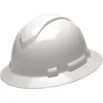 Pyramex Ridgeline HP541 Full Brim Hard Hats - with 4 Point Ratchet Suspension - White