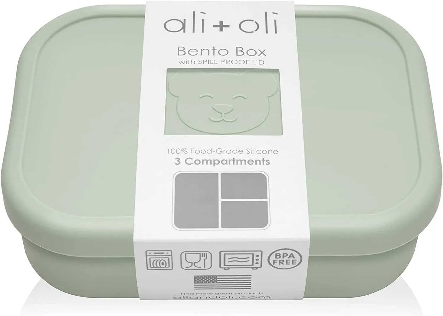 Ali+Oli Leakproof Silicone Bento Box (Pine)