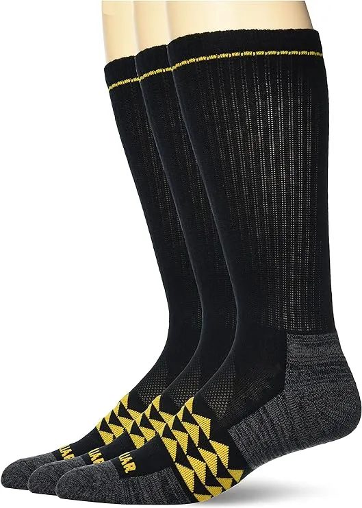 CAT Men's 3-Pack Half Cushioned Crew Socks