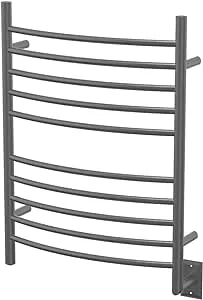 Amba RWH-CB Radiant Hardwired + Plug-in Combo Curved 10 Bar Towel Warmer in Brushed