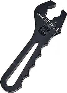 Evil Energy An Hose Fitting Adjustable Wrench Spanner Lightweight Aluminum 3AN16AN Black