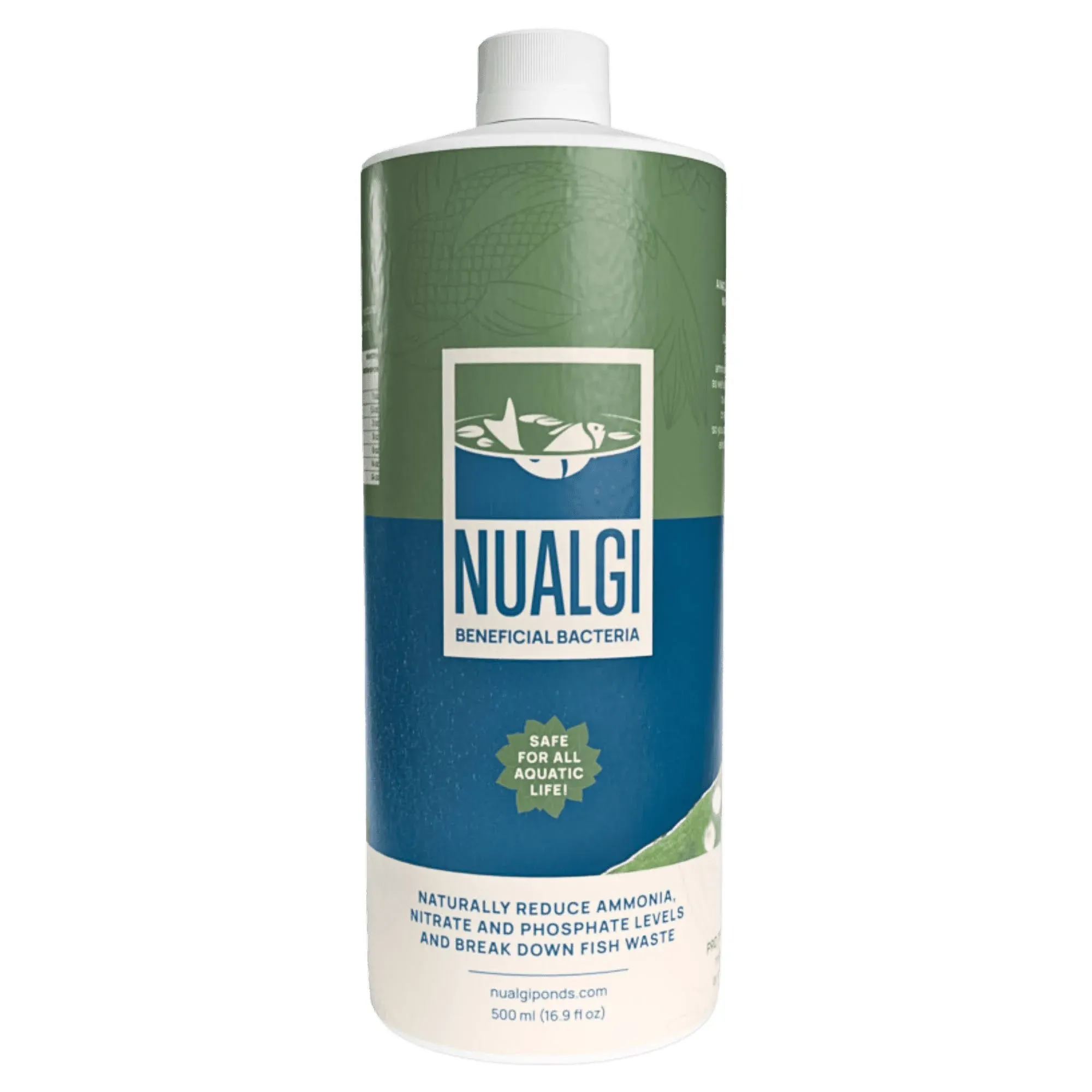 Nualgi Beneficial Bacteria 16.9 oz Enzyme Bacteria for Freshwater & Organic Ponds