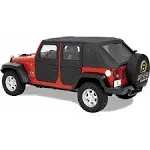 Bestop 2 Piece Black Diamond Doors; Wrangler JK