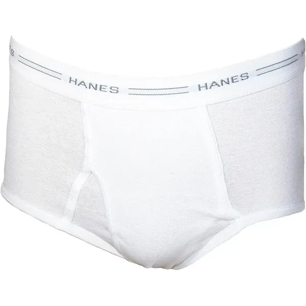 Hanes Men's Cotton White Briefs with Comfort Flex Waistband (Pack of 6)