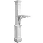 Mayne Newport Plus Vinyl Mailbox Post - White