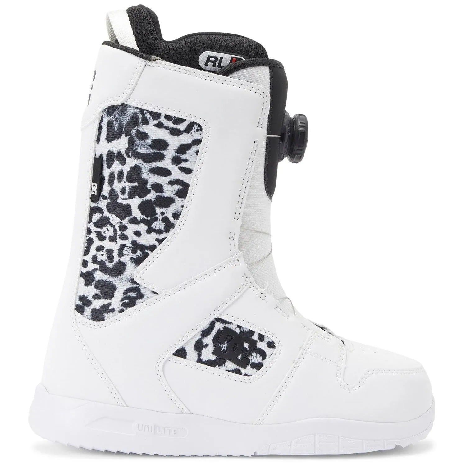 DC Women's Phase BOA Snowboard Boots White/Black Print / 7