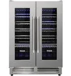 Thor Kitchen TWC2402 42 Bottle Dual Zone French Door Built-In - Stainless Steel