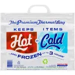 Hot Cold Bag Premium Thermal Cooler, Lunch Size, Red &amp; Blue Eco Friendly 15&#034;x12&#034;