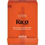 Rico BB Clarinet Reeds Strength 2.5 50-Pack