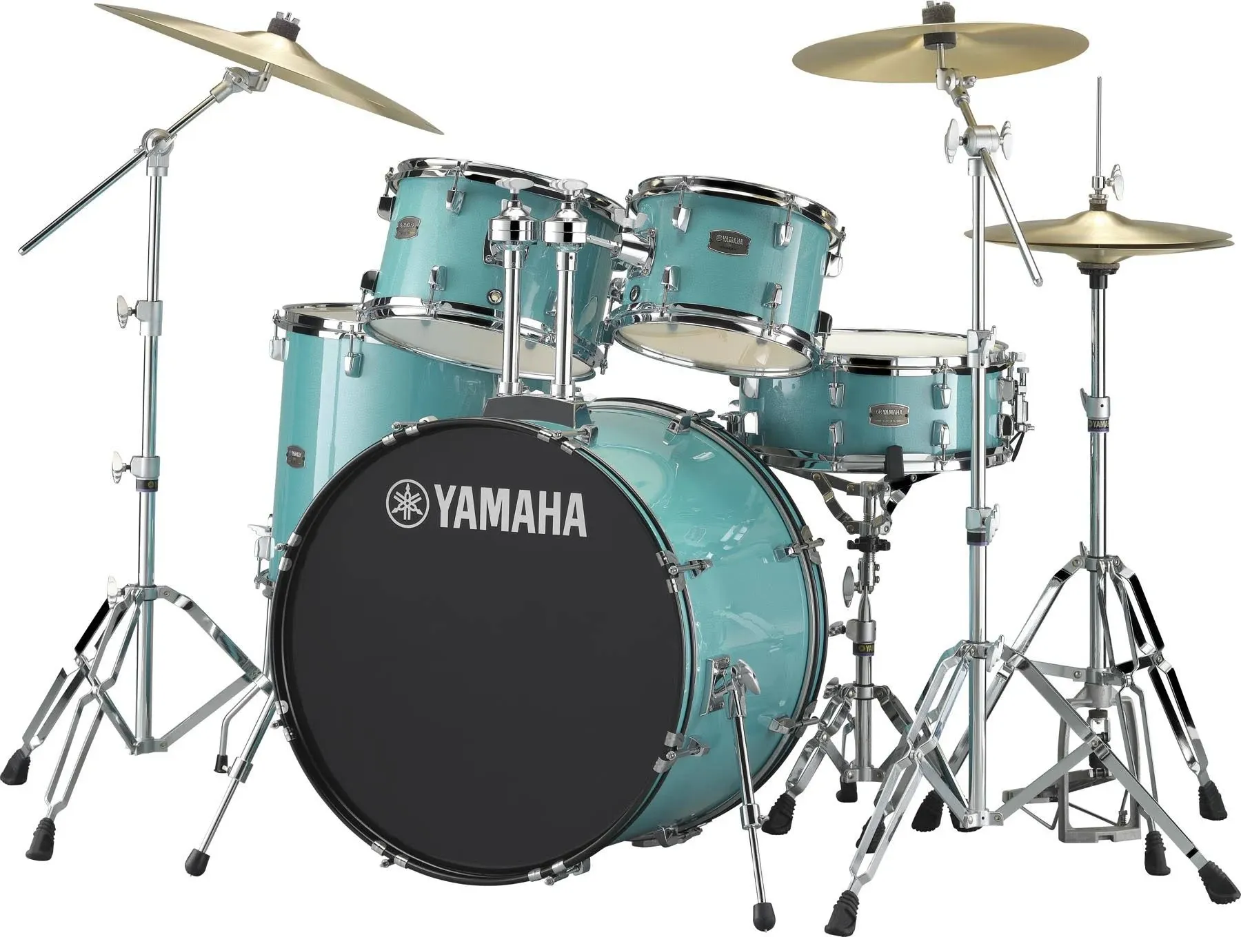 Yamaha Rydeen 5-Piece Shell Pack - 22" Bass Drum - Turquoise Glitter