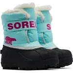 Sorel Snow Commander Boot 11 , Ocean Surf/Cactus Pink (Kids, Waterproof)