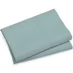 Color Sense 100% Cotton Cool & Crisp Percale Weave Pillowcases, Standard, Dark Gray, 2 Piece