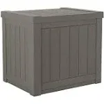 Suncast - 22 Gallon Small Resin Outdoor Patio Storage Deck Box - Stoney