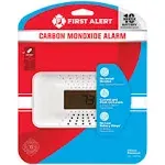 First Alert Carbon Monoxide Alarm with Temperature Digital Display