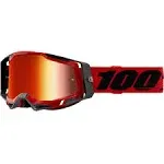 100% Racecraft 2 Goggles - Schrute / Mirror Red Lens