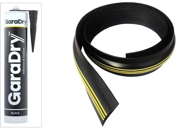 Garage Door Threshold Seal Kit 1" high, 50' Includes 5X Adhesive