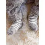 CozyChic Lite Infant 3 Pack Sock Set - Pewter/Pearl - Barefoot Dreams